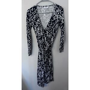 Diane Von Furstenberg For Target Long Sleeve Stretch Wrap Dress Size XXS